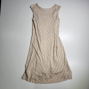 Sundance Artisan Mesh Double Layer Dress - Nude - Petite Small Cottagecore